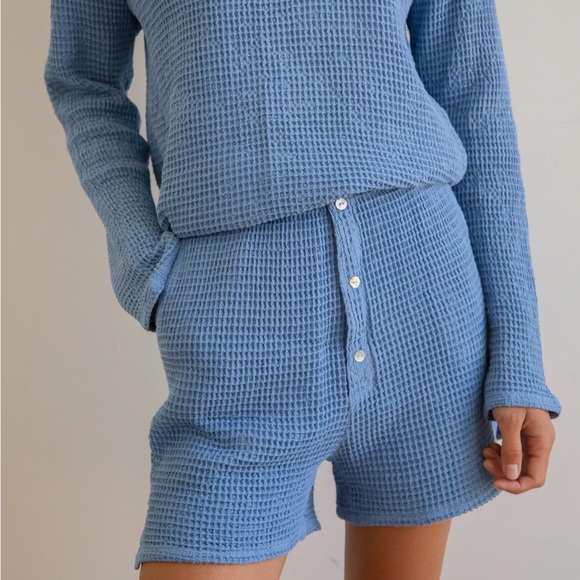 DONNI waffle henley short - Picture 1 of 8